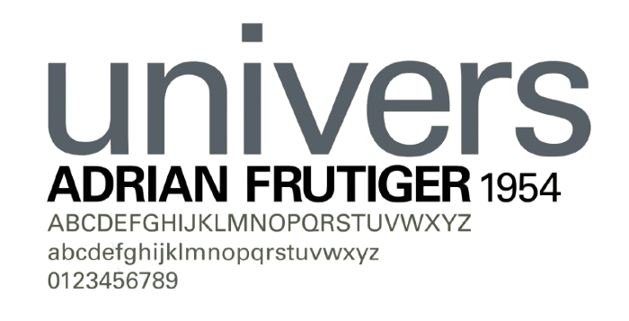 Univers Typeface